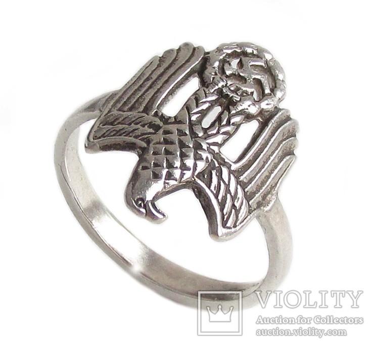 III REICH перстень печатка кольцо Вермахт Wermacht, серебро., фото №8