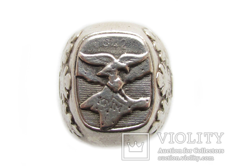III REICH перстень печатка кольцо Люфтваффе Luftwaffe Крым Krim 1942 год., фото №4