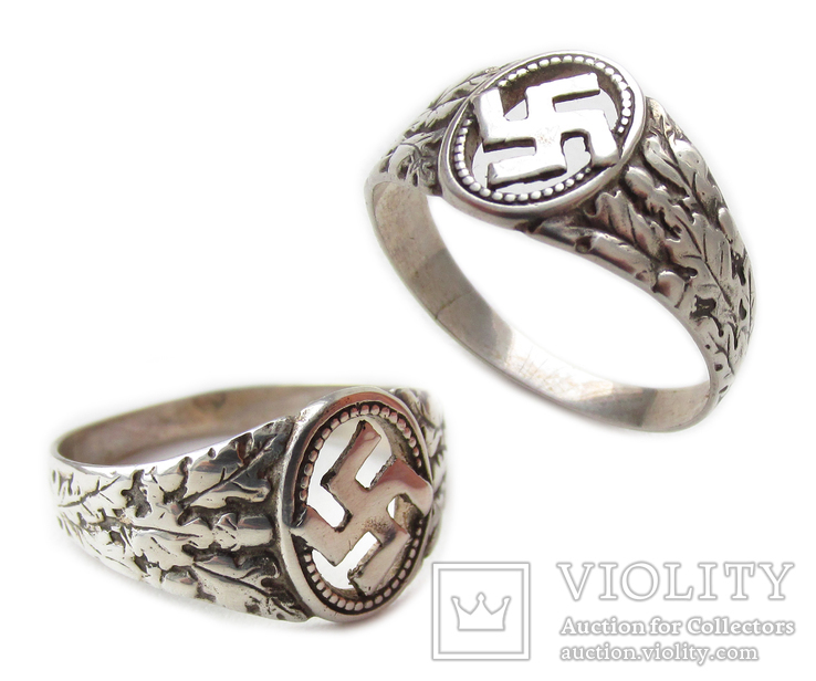 III REICH партийное NSDAP кольцо печатка серебро., фото №2
