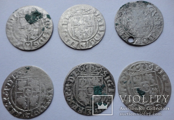 Монеты Польши 1600-х 35 штук, фото №10