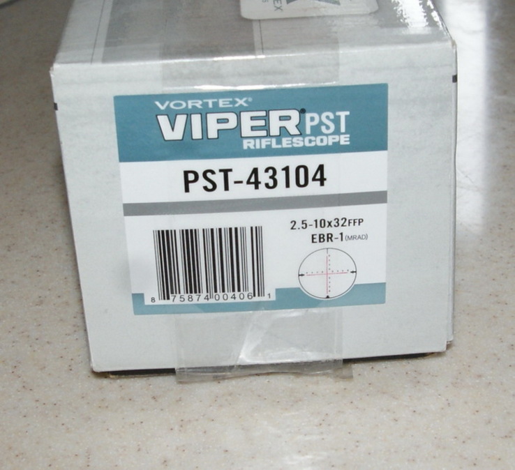 Оптический прицел Vortex Viper PST 2.5-10x32 FFP EBR-1 (MRAD) (PST-43104) новый, фото №5