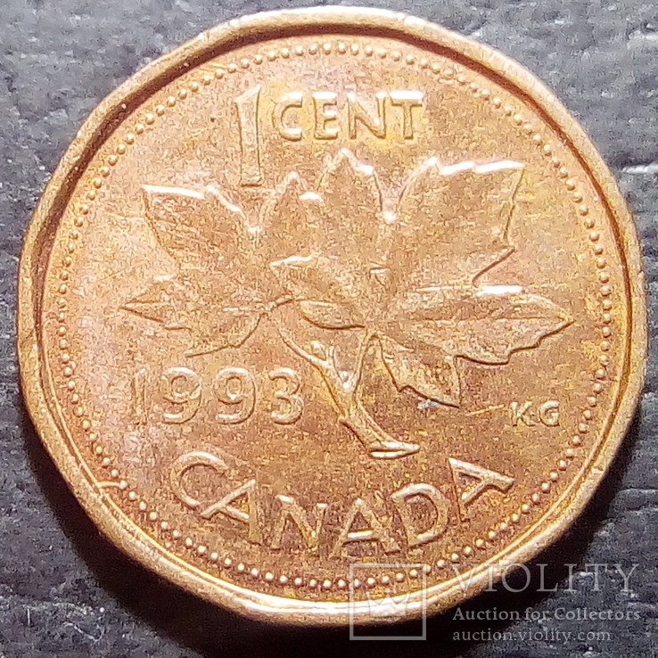 Канада 1 цент 1993 год  (569), фото №2