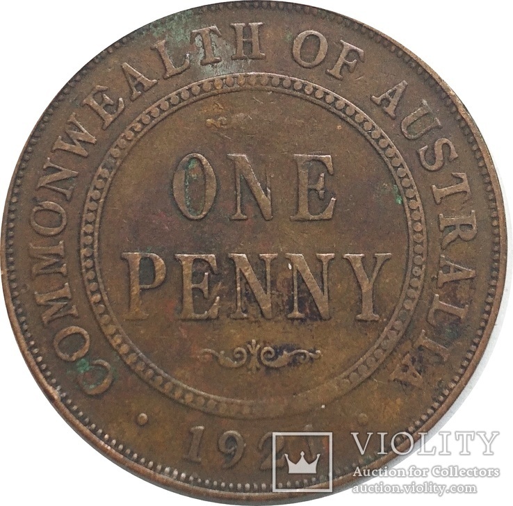 Австралия 1 пенни, 1921, фото №2