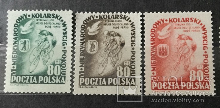 Польща 1953р. Мі799-801 MNH