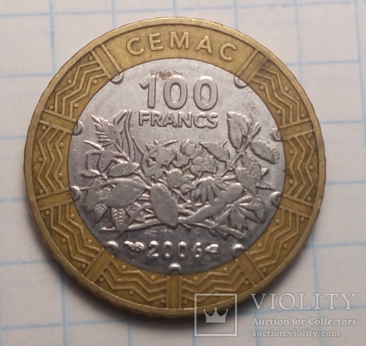 100 франков 2006 год Центральная Африка