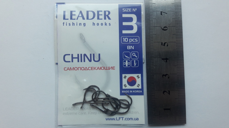 Крючки Leader Chinu #3 (№412).
