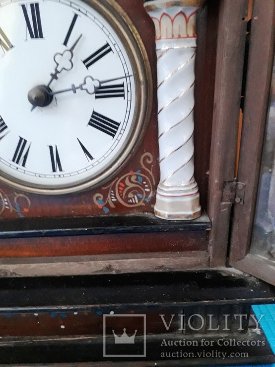 Часы настенные гиревые Salmon Hettich &amp; Sohn на деревянных платах, фото №5