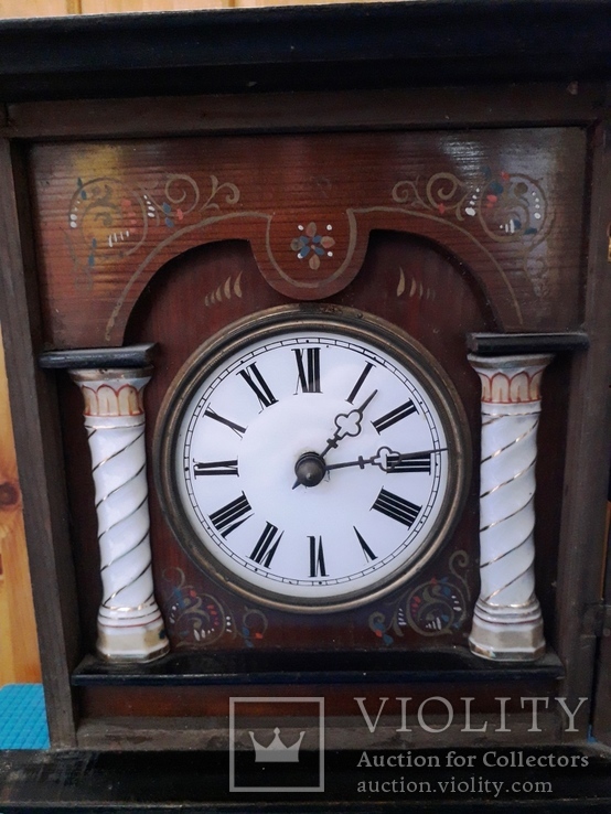 Часы настенные гиревые Salmon Hettich &amp; Sohn на деревянных платах, фото №7
