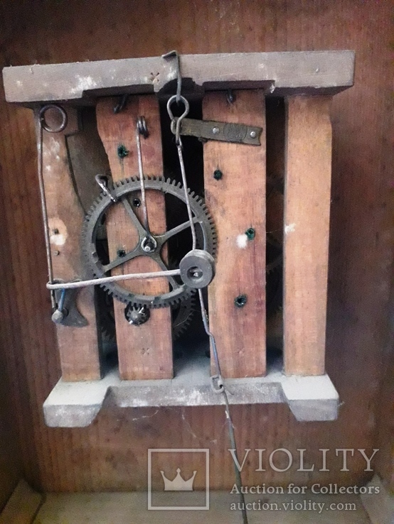 Часы настенные гиревые Salmon Hettich &amp; Sohn на деревянных платах, фото №10