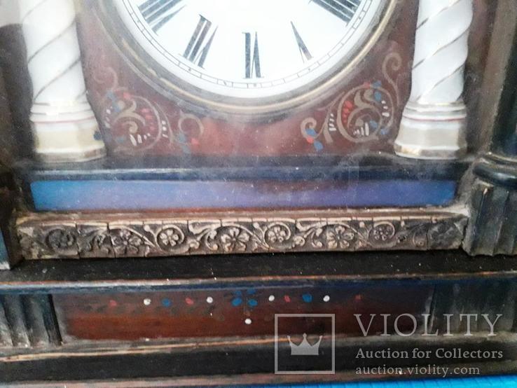 Часы настенные гиревые Salmon Hettich &amp; Sohn на деревянных платах, фото №13