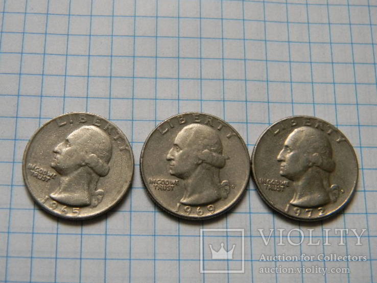 25 центов (квотер) США-12шт., фото №2