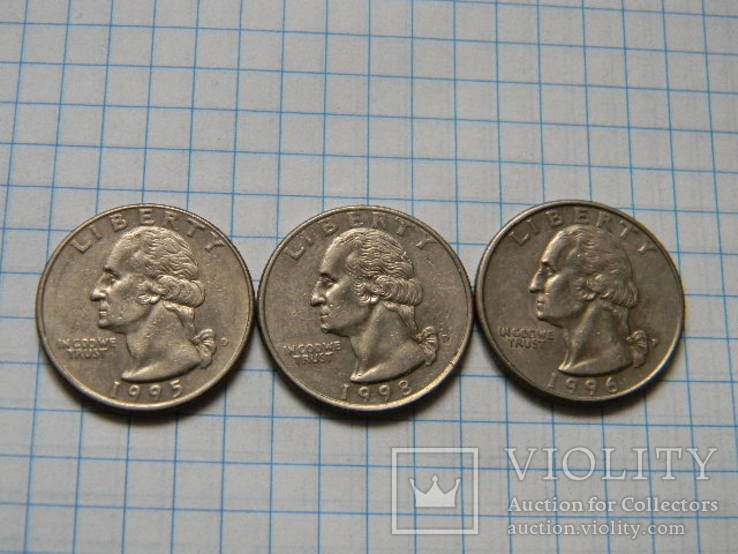 25 центов (квотер) США-12шт., фото №8