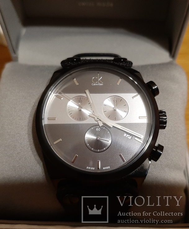 Швейцарський годинник Calvin Klein K4B374B3 кварц. Хронограф, фото №7