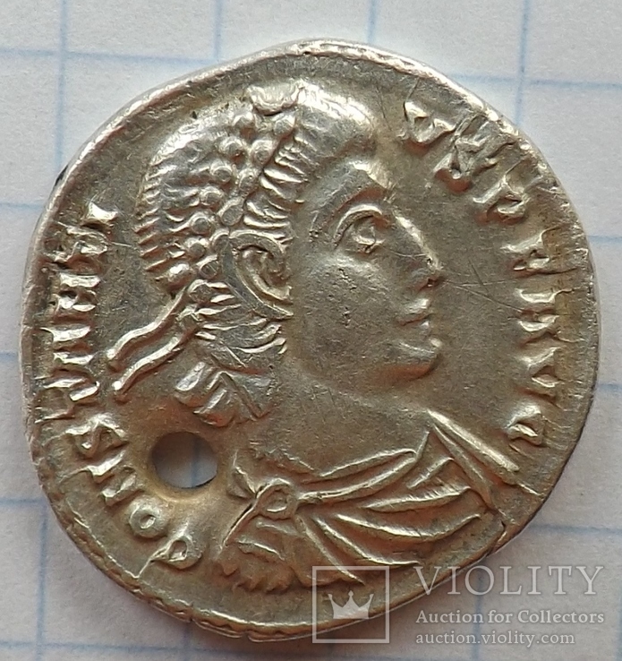 Римская монета силиква  Константин-2, фото №3