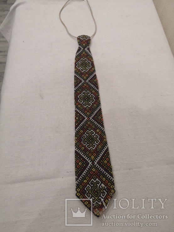 Краватка вишита низинкою Гуцульщина 1960х, фото №7