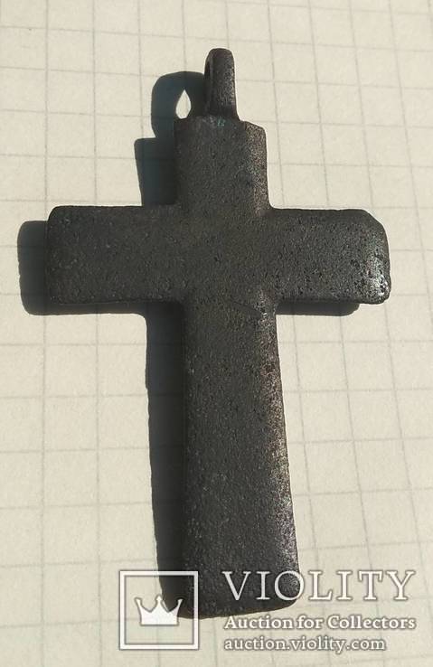 Большой крест с остатками эмали., фото №5
