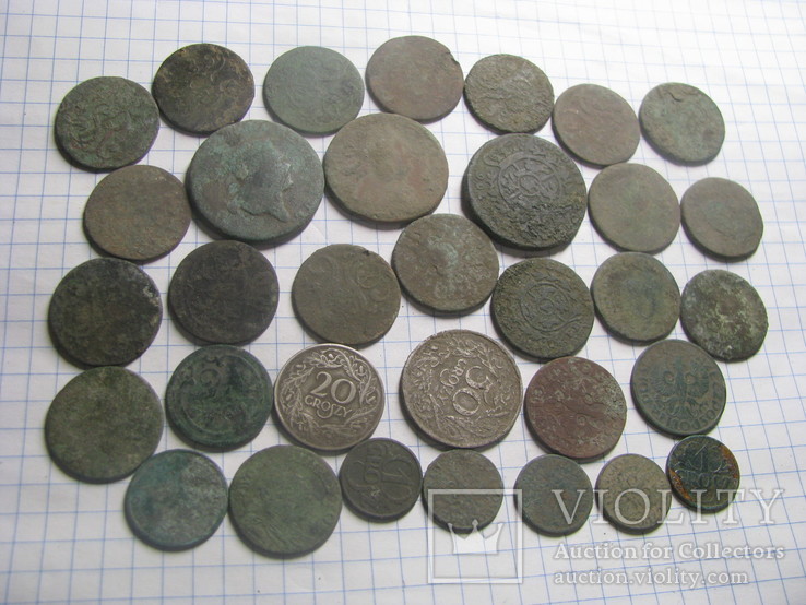 Польські монети на досліди  - 32 шт.