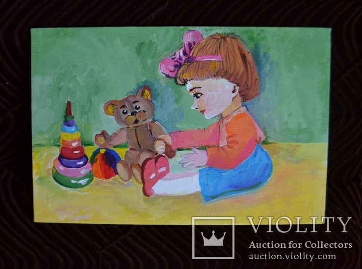 Картина "Мої іграшки", 30х20 см., гуаш, жовтень 2019 р., Саша Новікова, 7 років, фото №3