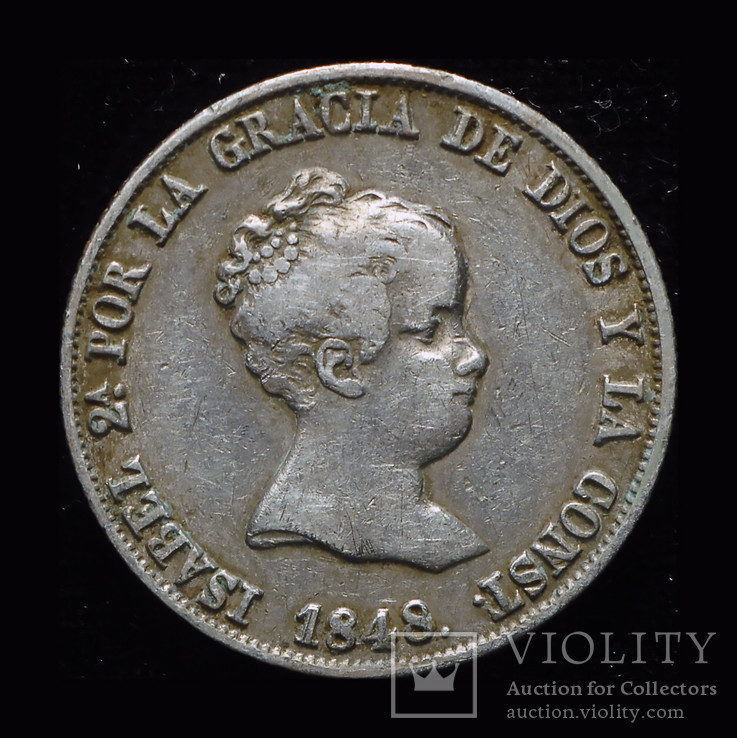 Испания 4 реала 1849 серебро