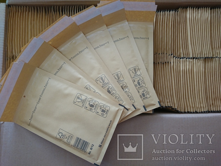 Бандерольный конверт В12 120х210, 50 шт., желтые, Польша