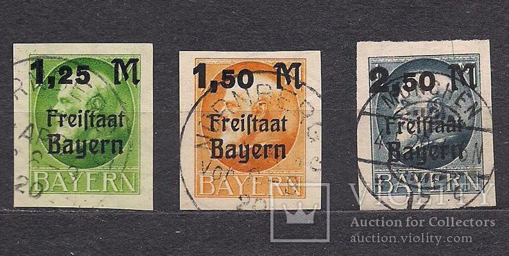 Бавария, немецкие земли, 1916г., 1916-20 гг., стандарт, король Людвиг 3 с надпечаткой