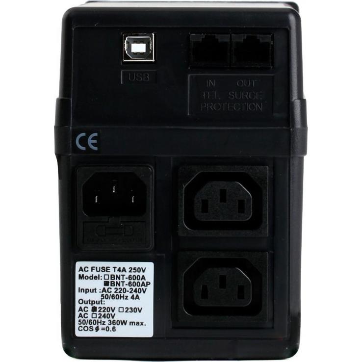 Источник бесперебойного питания BNT-600 AP, USB Powercom (BNT-600 AP USB), фото №3