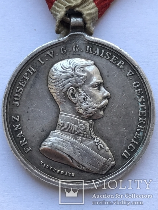 Медаль "Der Tapferkeit" За Храбрость. Австро-Венгрия. Франц Иосиф. Серебро, фото №4