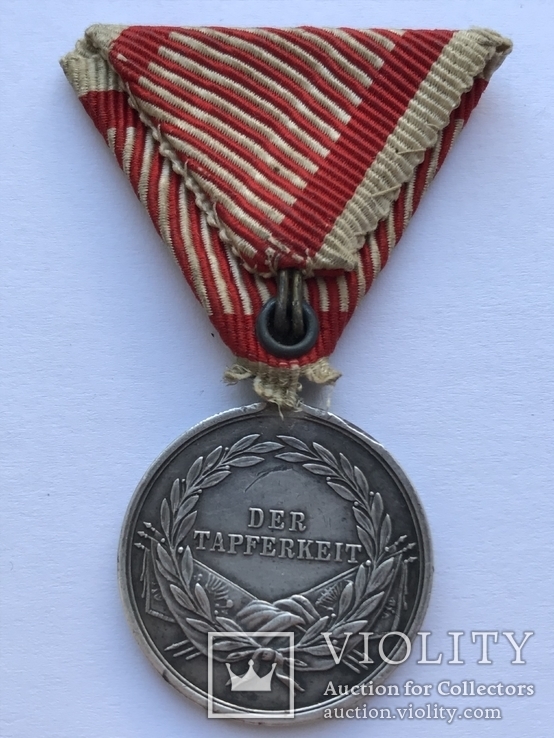 Медаль "Der Tapferkeit" За Храбрость. Австро-Венгрия. Франц Иосиф. Серебро, фото №9