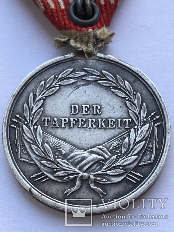 Медаль "Der Tapferkeit" За Храбрость. Австро-Венгрия. Франц Иосиф. Серебро, фото №11