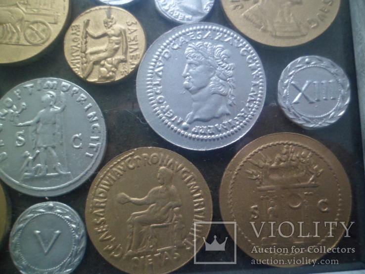 Монети античного периода  копії 34 смх 25 см под стекло, фото №9