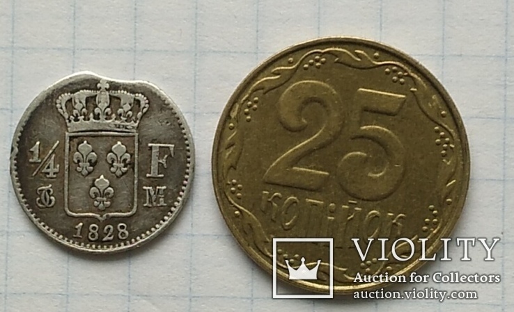 Монета 1/4 франка, 1828 года., фото №5