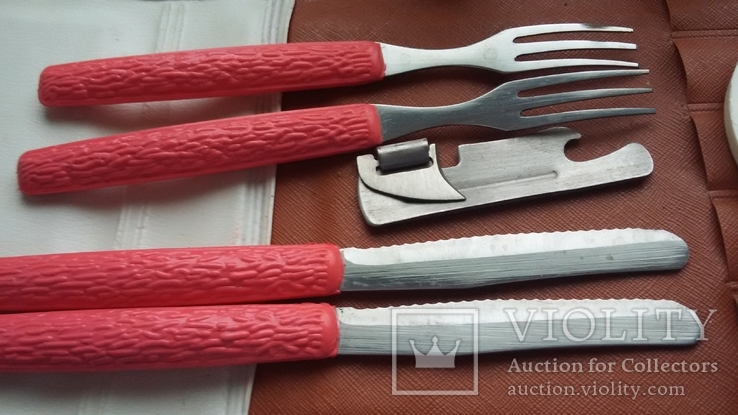 Набор (Ножи+вилки+открывалка,солонка,перечница и блюда) ., фото №12