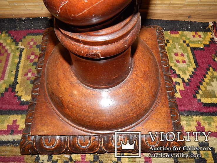 Старинная деревянная консоль (подставка). Высота 123,5 см., фото №6