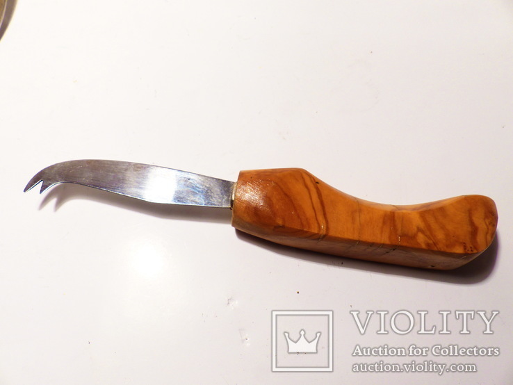 Карельская берёза - нож сырный -, фото №6