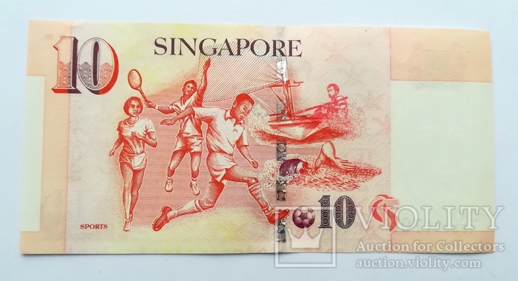 2, 5 и 10 долларов Сингапур (4шт) бумажные пресс, фото №11
