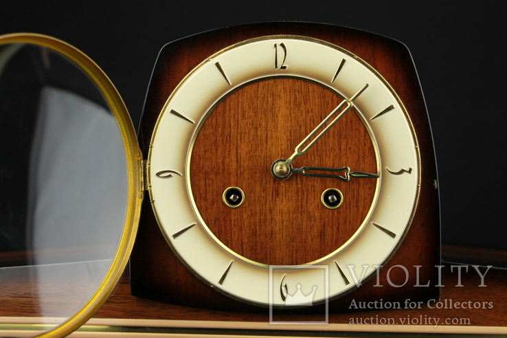 Каминные часы с механизмом Franz Hermle &amp; Sohn. 1967 год. Германия. (0504), фото №5