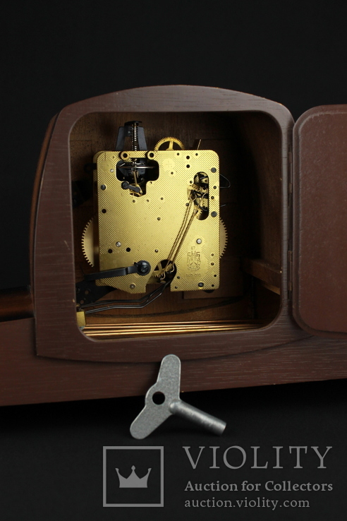 Каминные часы с механизмом Franz Hermle &amp; Sohn. 1967 год. Германия. (0504), фото №11