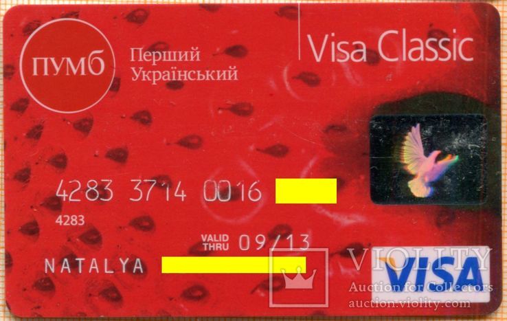 Банк ПУМБ Первый Украинский Международный Банк VISA 006, фото №2