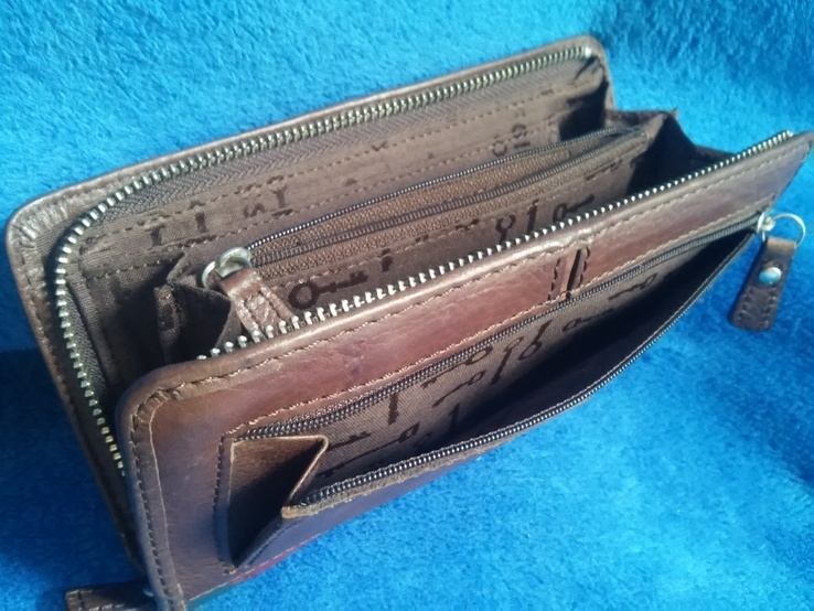 Добротный кожаный кошелек: FOSSIL., фото №12