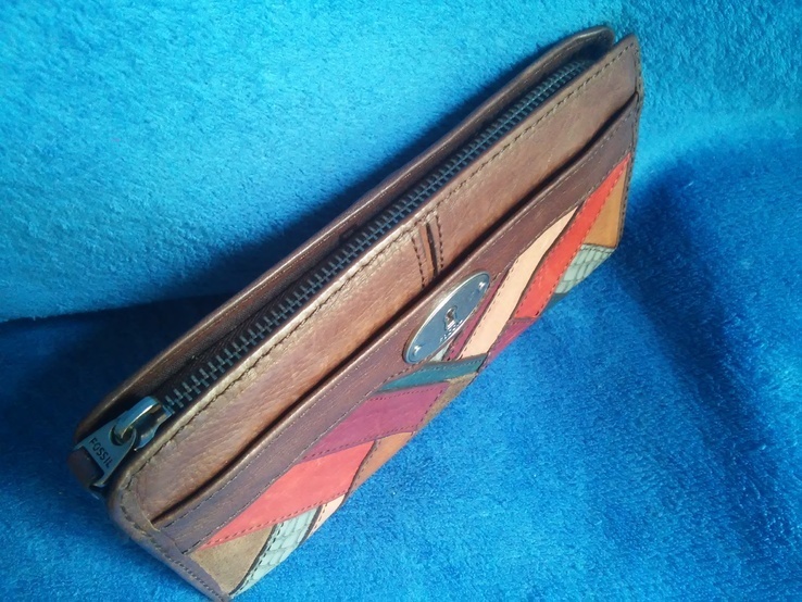 Добротный кожаный кошелек: FOSSIL., фото №13