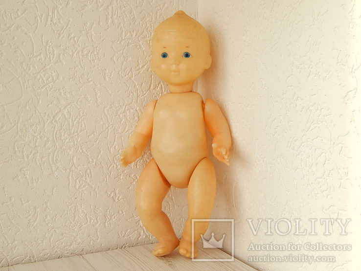 Кукла "Мальчик голубоглазый, малыш" (пластик, рельефные волосы), 44 см.