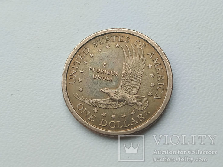 1 доллар 2000 г Сакагавея  Парящий орел США, фото №2