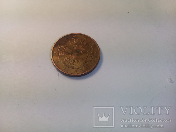 1 евроцент Австрия 2013, фото №2