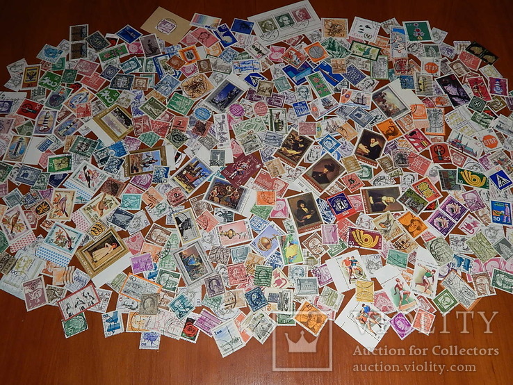Почтовые марки разных стран мира оптом. 450 шт