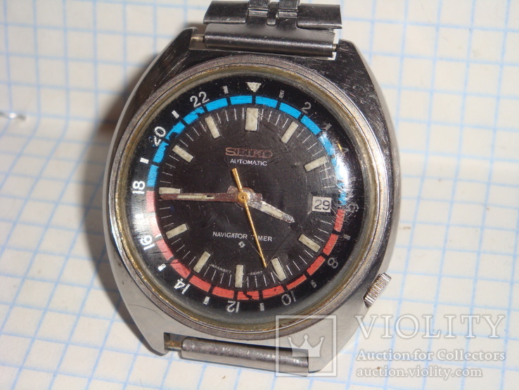 Часы seiko navigator timer 6117 - 6410 на восстановление, фото №3