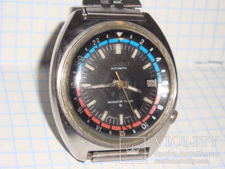 Часы seiko navigator timer 6117 - 6410 на восстановление, фото №4