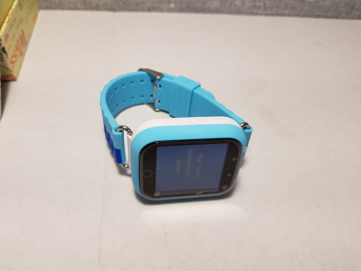 Детские телефон часы с GPS трекером Q750 Blue, фото №6
