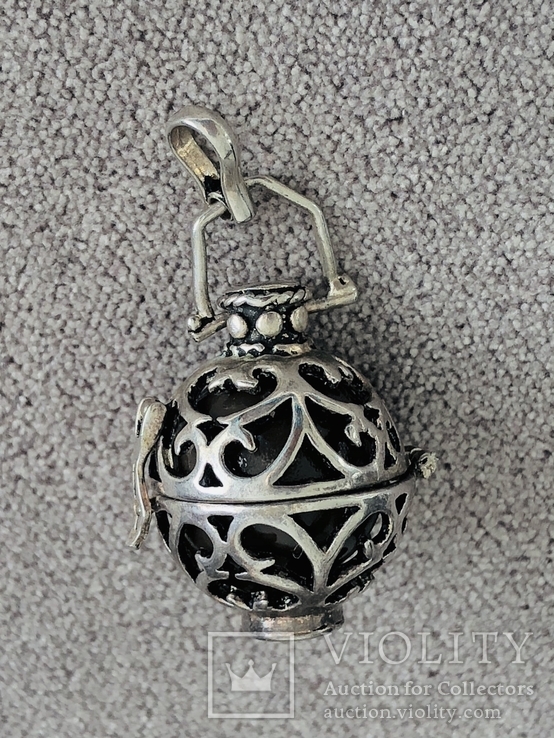 Кулон сфера звенящий (серебро 925 пр, вес 14,2 гр), фото №5