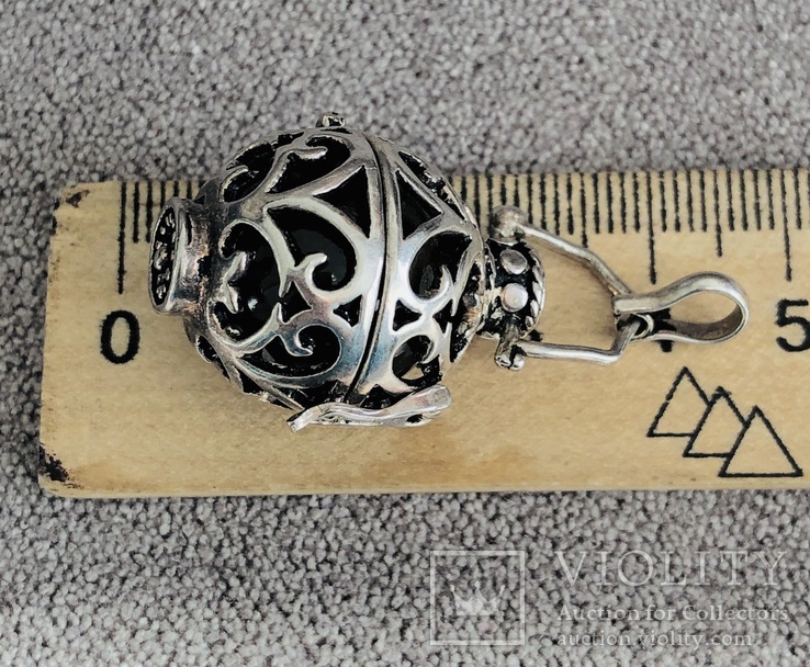 Кулон сфера звенящий (серебро 925 пр, вес 14,2 гр), фото №10