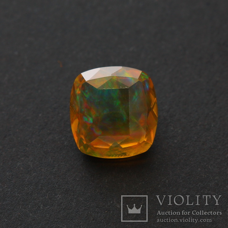 Эфиопский огненный опал AAA 4.08ct 11x11.4mm, фото №2